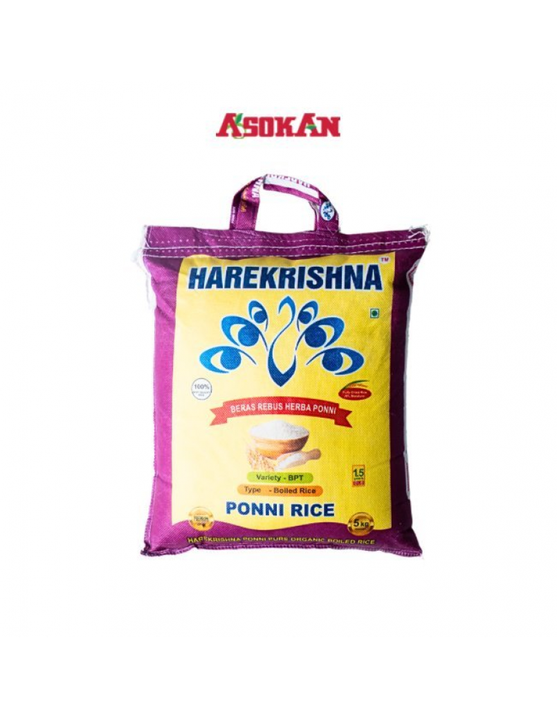 HAREKRISHNA PARBOILED PONNI RICE (5KG)