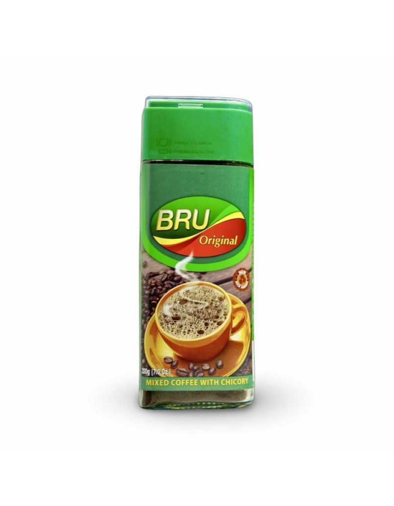 BRU ORIGINAL MIXED COFFEE CHICORY 200GM (BOTTLE)
