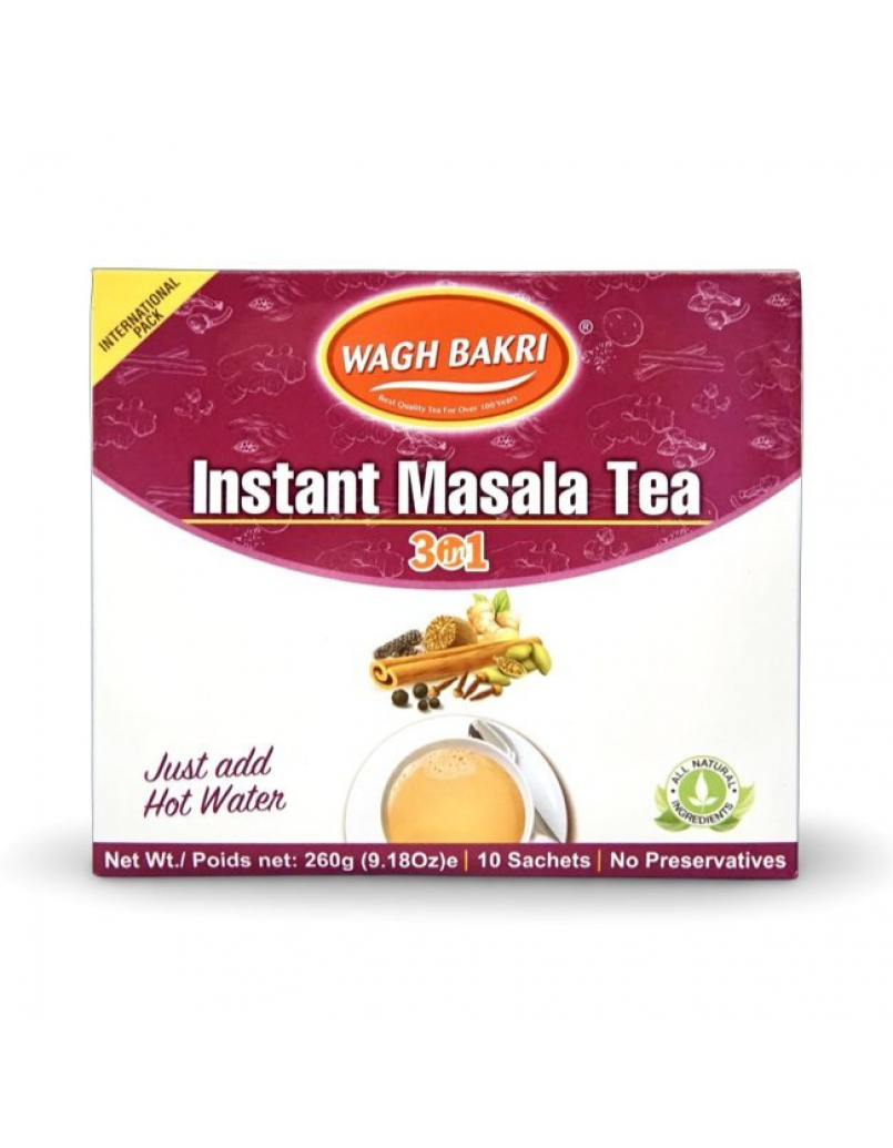 WAGH BAKRI INSTANT  MASALA TEA 3IN1 260GM*18s
