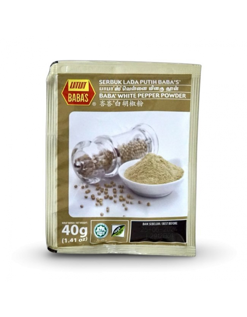BABAS WHITE PEPPER POWDER 40G